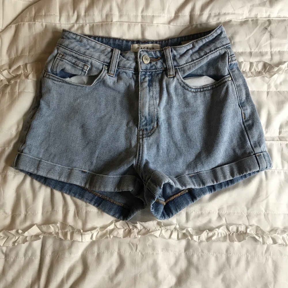 Pac Sun denim Mom Shorts